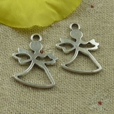 Free Ship 144 pcs tibetan silver angel charms 25X19mm L-4563