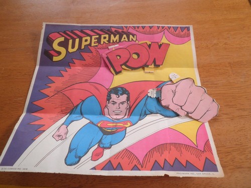 Superman fold out pop-up punching 1978 cereal prize poster DC Pro/Mark 10.5x11" - Picture 8 of 9