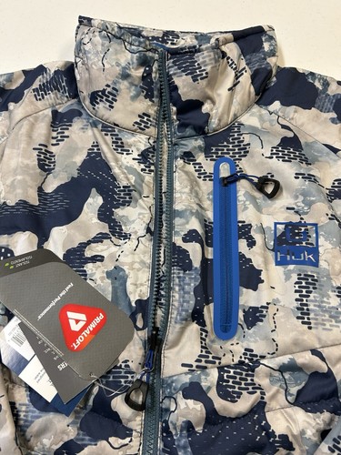 Huk Mens Icon X Puff Blue Camo Insulated Jacket Size XL NWT - Picture 3 of 7