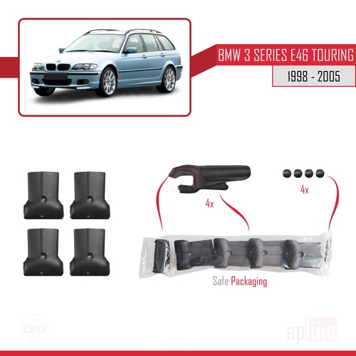 Pour BMW 3 Séries (E46) TOURING 1998-2005 Barres de Toit Railing Porte-Bagage... - Foto 5 di 8