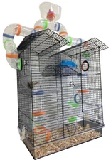 Large 5-Floors Top Watcher Hamsters Habitat Rodent Gerbil Rats Mice Clear Cage 