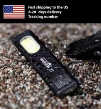 Warsun t7 USB Rechargeable Flashlight + Side Light Torch Mini Work COB LED Clip