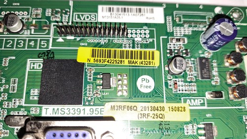 Hitachi LE32S407 Main Board (B13041513-1A07261) (T.MS3391.95B) - Picture 5 of 6