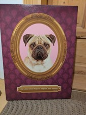 Bild 60 x 80 auf Leinwand Loriot "Ein Leben ohne Mops ist möglich, aber sinnlos"