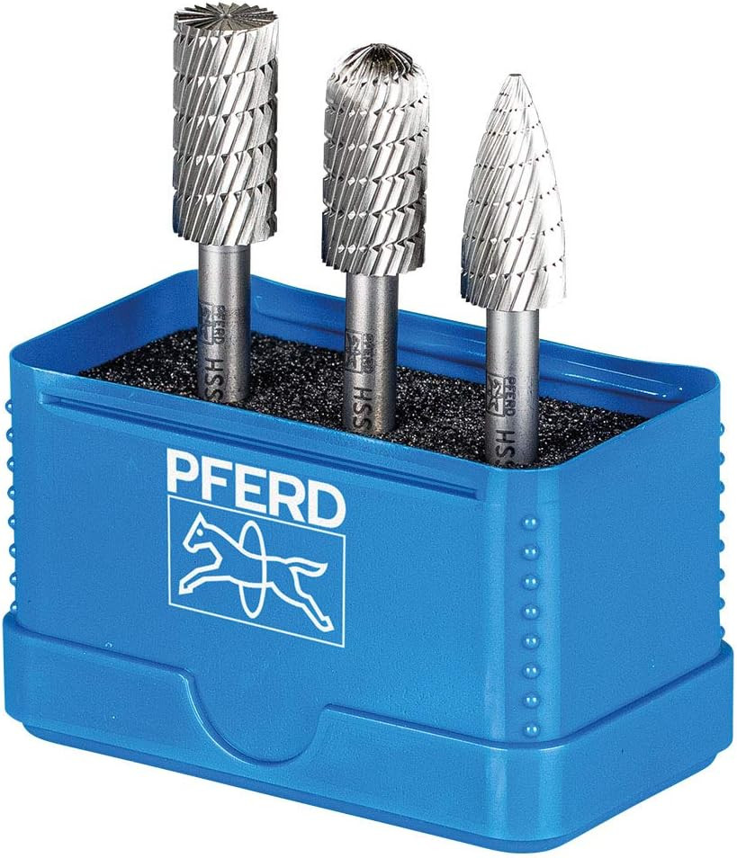 Set 3 Frese Rotative HSS Ø 12 mm Z3 Gambo 6 mm | PFERD 229008 Originale