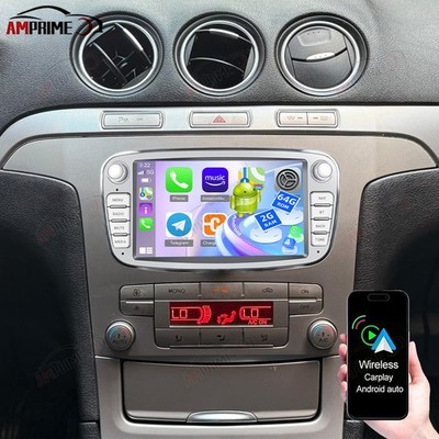 Für Ford S-Max 2008-2011 Autoradio Carplay Android 15 GPS Navi BT WIFI 2+64GB