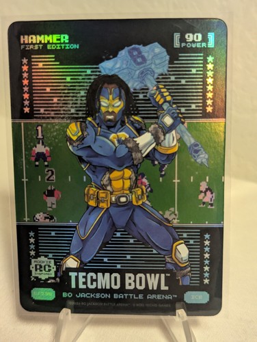 2026 Bo Jackson Battle Arena TECMO Bowl Hammer ICE Foil BF236 Omarion Hampton