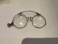 ANTIQUE AUTHENTIC SIGNED STERLING  14KT SPRING EYEGLASSES MUST SEE NO RES