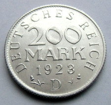(475) WEIMAR REPUBLIC  -  200 MARK  -  1923 D