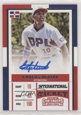 2017 Panini Contenders Draft Picks International Ticket CARLOS AGUIAR Auto 0c2