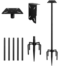 90 Inch Smart Bird Feeder Pole with 5-Prong Base, Adjustable Bird House 90 INCH