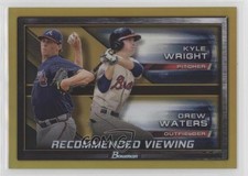 2017 Bowman Draft Gold Refractor 24/50 Drew Waters Kyle Wright #RV-ATL v1x