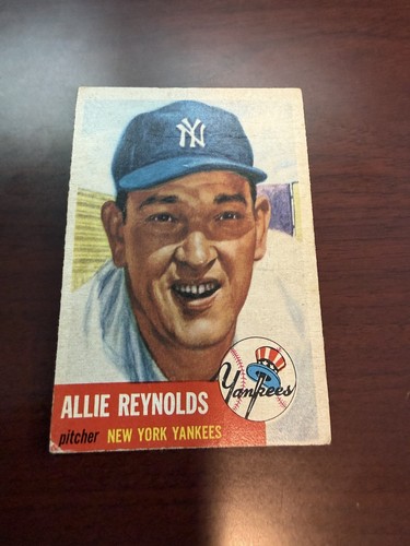 Allie Reynolds #141 1953 Topps card