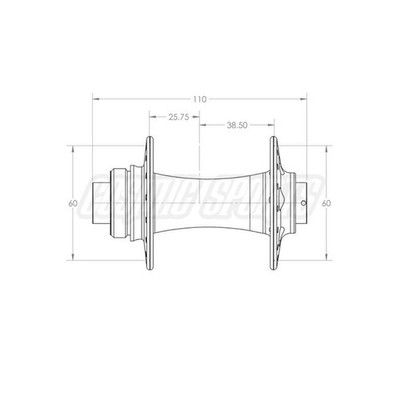 White Industries CLD+ Disc Centerlock BOOST Nabe VR, 110x15mm, 28 L., polished s