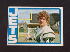 1972 TOPPS FOOTBALL JOHN RIGGINS #13 ROOKIE JETS RC SEE PICS FOR THE CONDITION
