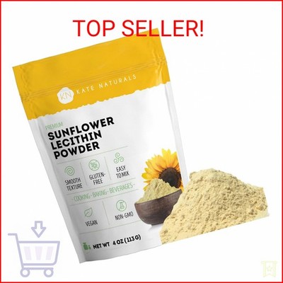 Kate Naturals Sunflower Lecithin Powder for Baking Bread, Gummies, Cooking. Subs