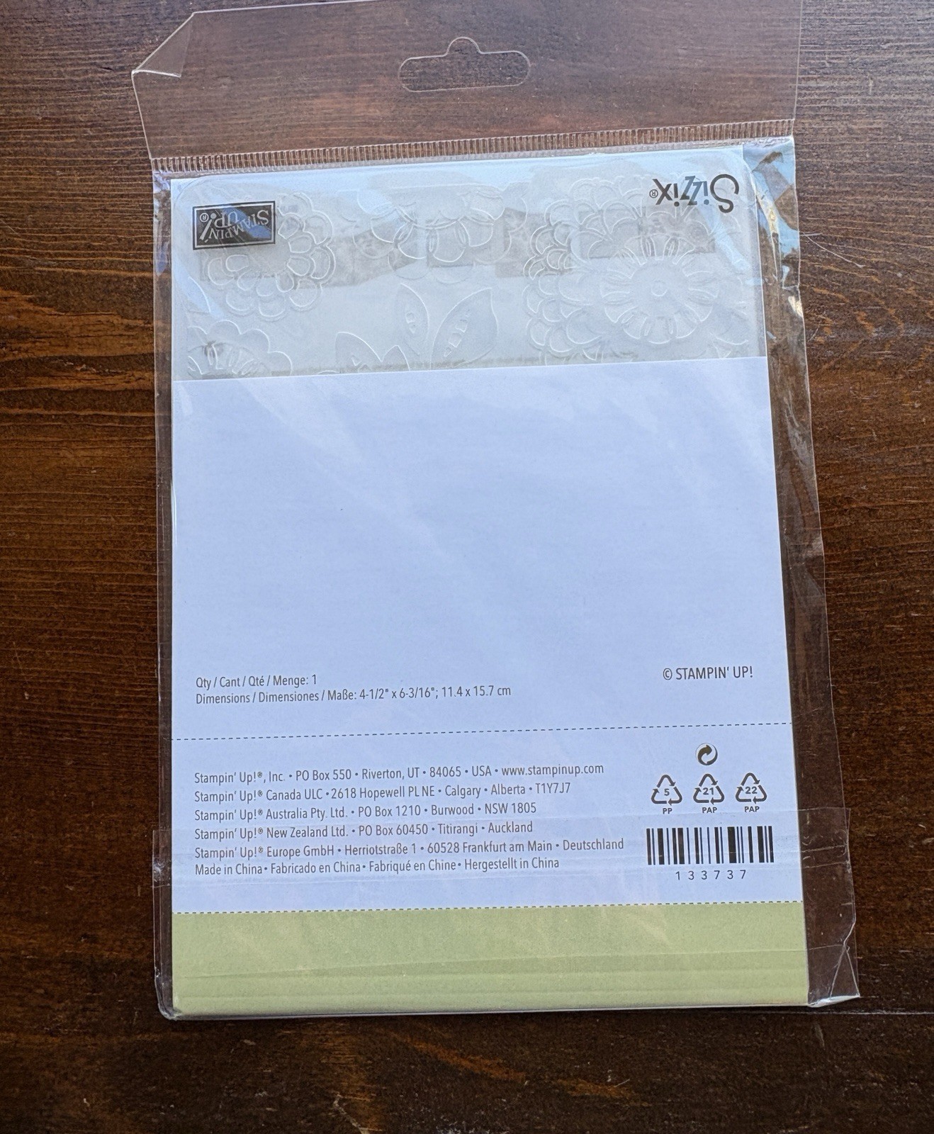Stampin' Up! LOVELY LACE Textured Impressions Embossing Folder Floral, NEW!