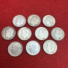 ✨ Storage Find ✨ Lot of 10 Silver Roosevelt Dimes 90% Silver Mixed Dates
