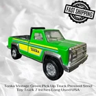 Tonka Vintage Green Pick Up Truck Pressed Steel Toy Truck 7 Inches Long USA Used