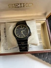 Vintage Seiko 5H23-7029 SQ Sports 150 Mens Black Quartz Watch