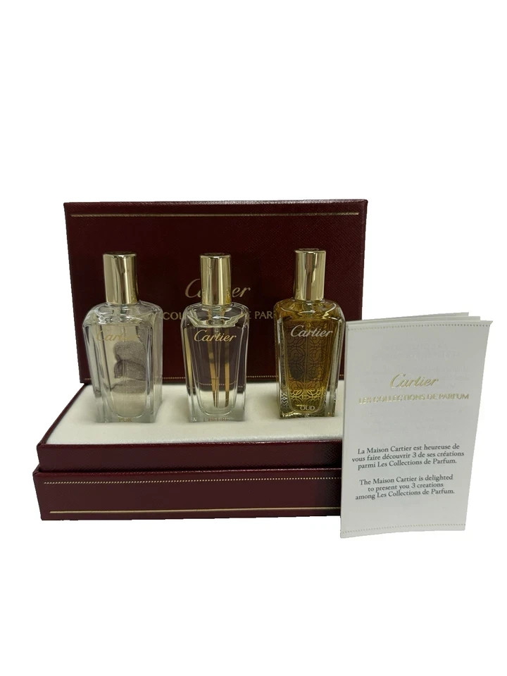 Cartier Perfume Gift Set Pur Magnolia, L'Heure Diaphane, Oud and