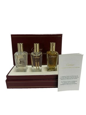 Cartier Perfume Gift Set Pur Magnolia, L Heure Diaphane, Oud and Ambre 3×15 mL