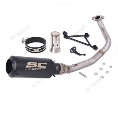 Navi 110 2017-2025 Complete Exhaust System Header Link Pipe Black Muffler Escape