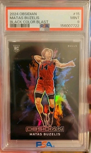 Matas Buzelis #15 2024 Panini Obsidian Black Color Blast card