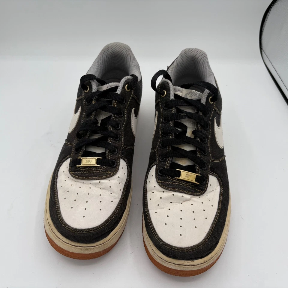 Size 10 - Nike Air Force 1 '07 Low Black Denim Limited Edition - Image 4 of 4
