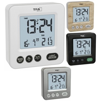 TFA 60.2567 digitaler Funkwecker NOX Funkuhr abschaltbar Zeitzone Datum Snooze