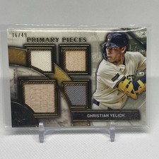 Topps 2025 Museum Gold Quad Relic Christian Yelich #SPPQ-CY /49 Brewers