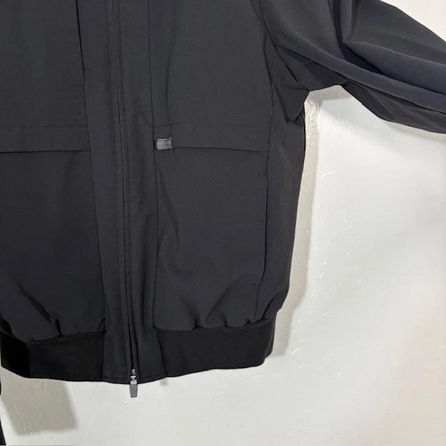 Figs FIGSPRO Jacket Womens Small Black Bomber Zip Front Scrub Coat Nylon - Image 4 of 4