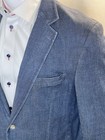Paul Frederick Men's Blue/ Denim Sports Coat/Blazer Size 40Long Cotton Blend — photo 4