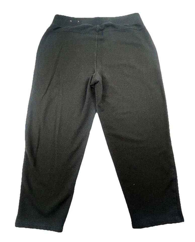 T by Talbots Relaxed Crop Pants Women’s SP Black Pull-On Stretch Comfort Pockets - Imagem 2 de 4