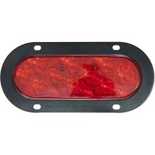 Peterson 823kr-10 Lumenx Red Oval Led Stop Turn Tail Light Amp Flange Mount