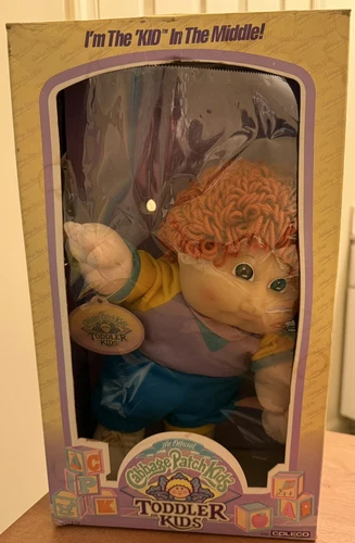 HTF 1987 Cabbage Patch TODDLER KIDS Boy Red Hair Original Outfit,Shoes & Box