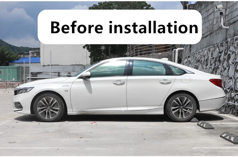 Glossy Black Car Body Side Fender Vent Air Wing Cover Moldings Trim Accessories Foto 3 de 4