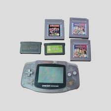 Nintendo Game Boy Advance Glacier AGB-001 Console â Working â With 5 games