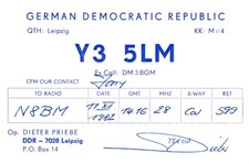 Leipzig German Democratic Republic Germany Y35LM QSL Radio Postcard