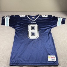 Vintage Dallas Cowboys Jersey Mens Large Blue NFL Football Wilson 90s Blank