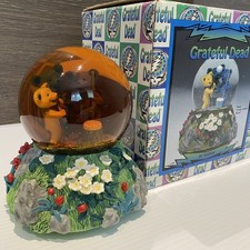VTG Grateful Dead Dancing Bears Snow Globe w/ Box Liquid Blue Style Tested *READ