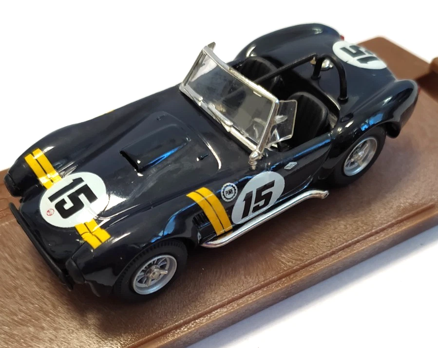 MODEL BOX  1:43 AUTO DIE CAST AC SHELBY COBRA SEBRING 1963 NERO    ART 8414 - Immagine 2 di 4