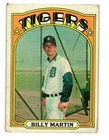Lot of 6 1972 Topps Baseball Billy Martin 2-#33 & 4-#34 In Action