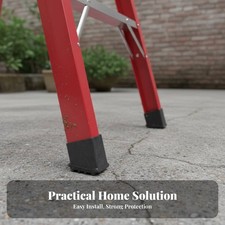 4 Pieces Anti-Slip Ladder Feet Wear-Resistant Rubber Ladder Leg Caps