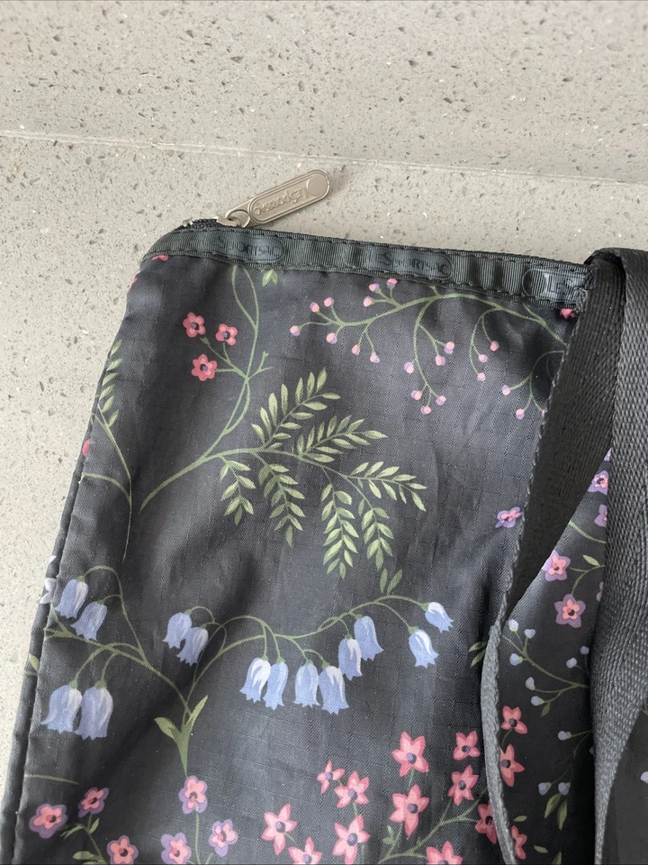 LeSportsac Large Tote Black Multicolor Floral Nylon Shoulder - Image 2 of 4