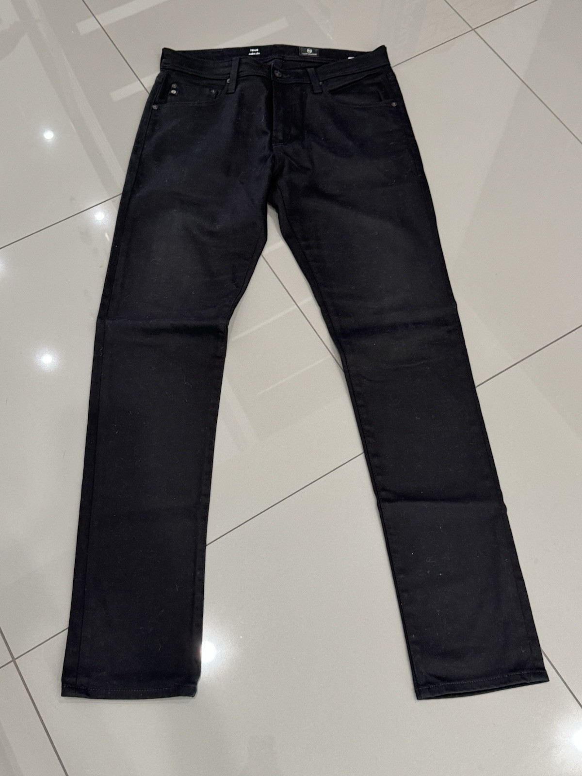 Ag Adriano Goldschmied The Tellis Black Jeans Modern Slim Fit, 31x 34