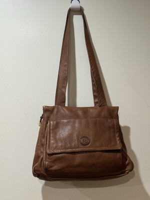 Rossi Florence Brown Leather Firenze Made in Italy 15x11  Shoulder Bag Handbag