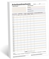 Stundenbuch für Arbeit, Arbeitszeitnachweis ...