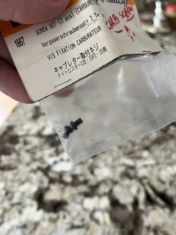 HPI Racing Vintage RC Car Part # 1667 Carburetor Keeper Screws Hobby Part - Image 3 of 4