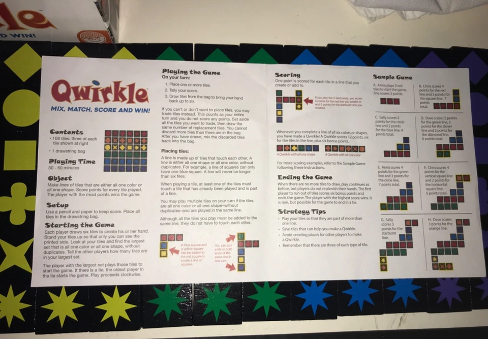 Qwirkle Board Game 100% Complete with Instructions Mensa - Image 3 of 4
